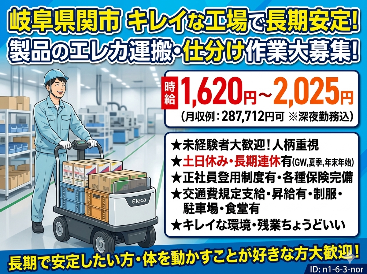 新工場で新しいお仕事始めよう。 イメージ