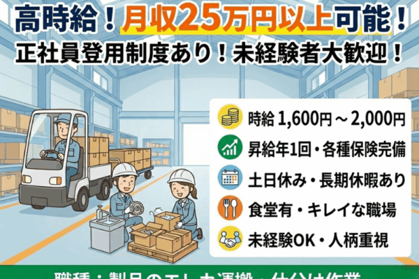 新工場で新しいお仕事始めよう。 イメージ