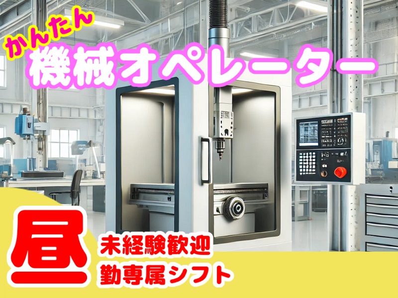 日勤だけの工場勤務|未経験者歓迎の機械操作業務！負担の少ない軽作業です◎ イメージ