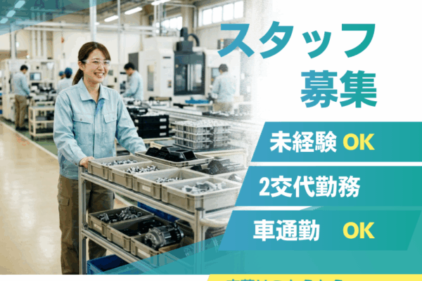 経験不問/部品の加工準備・運搬作業/土日休み/大型連休あり イメージ