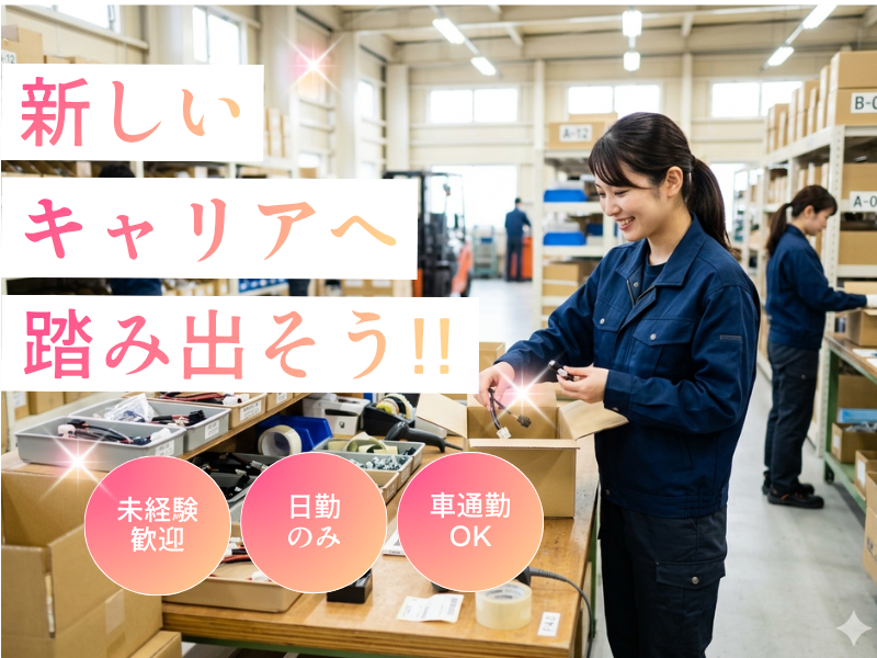 【弥富市】部品の仕分け・梱包業務、人気の軽作業！／日勤のみ／車通勤可 イメージ