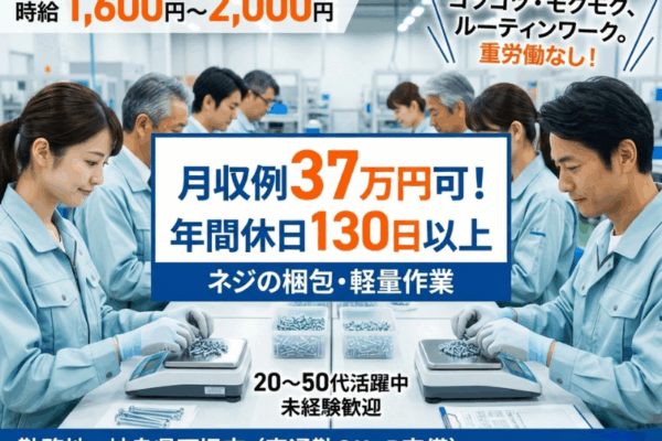 【岐阜県可児市】軽作業スタッフ/高時給/未経験歓迎！ イメージ