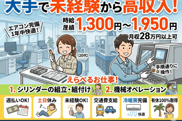 【丹羽郡扶桑町】小部品組立・機械オペレーター/日勤・夜勤が選べる仕事 イメージ